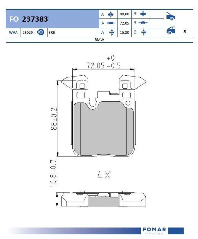 Brake Pad Set, disc brake
